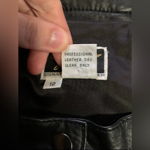 Signature Real Authentic Genuine Leather Black Pants